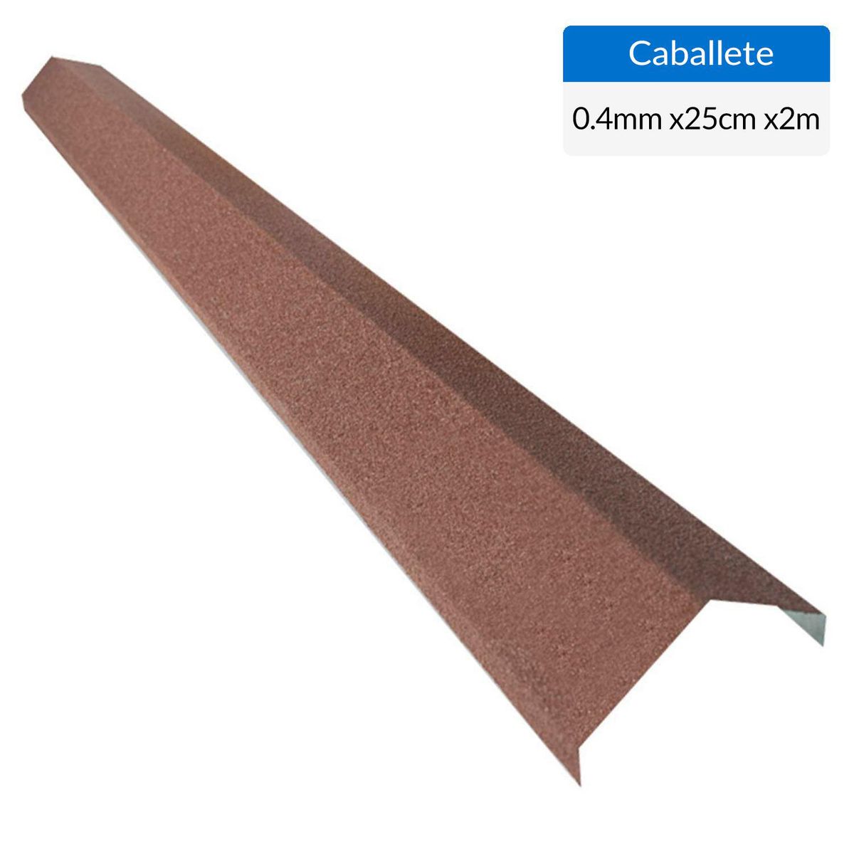 GHS - Caballete Recto Acero Recubierto 25x200 cm 0.4 mm Rojo