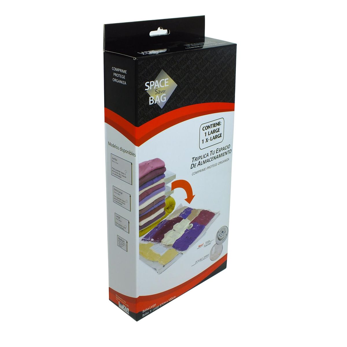 SPACE BAG - Bolsa Almacenaje al Vacío 42x42x32 cm Transparente