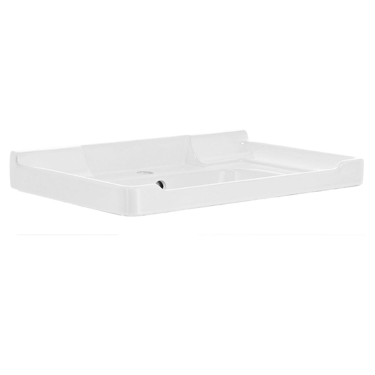 DOMSA - Cubierta Vanitorio Forma Rectangular Loza 60x19x40 cm BLANCO