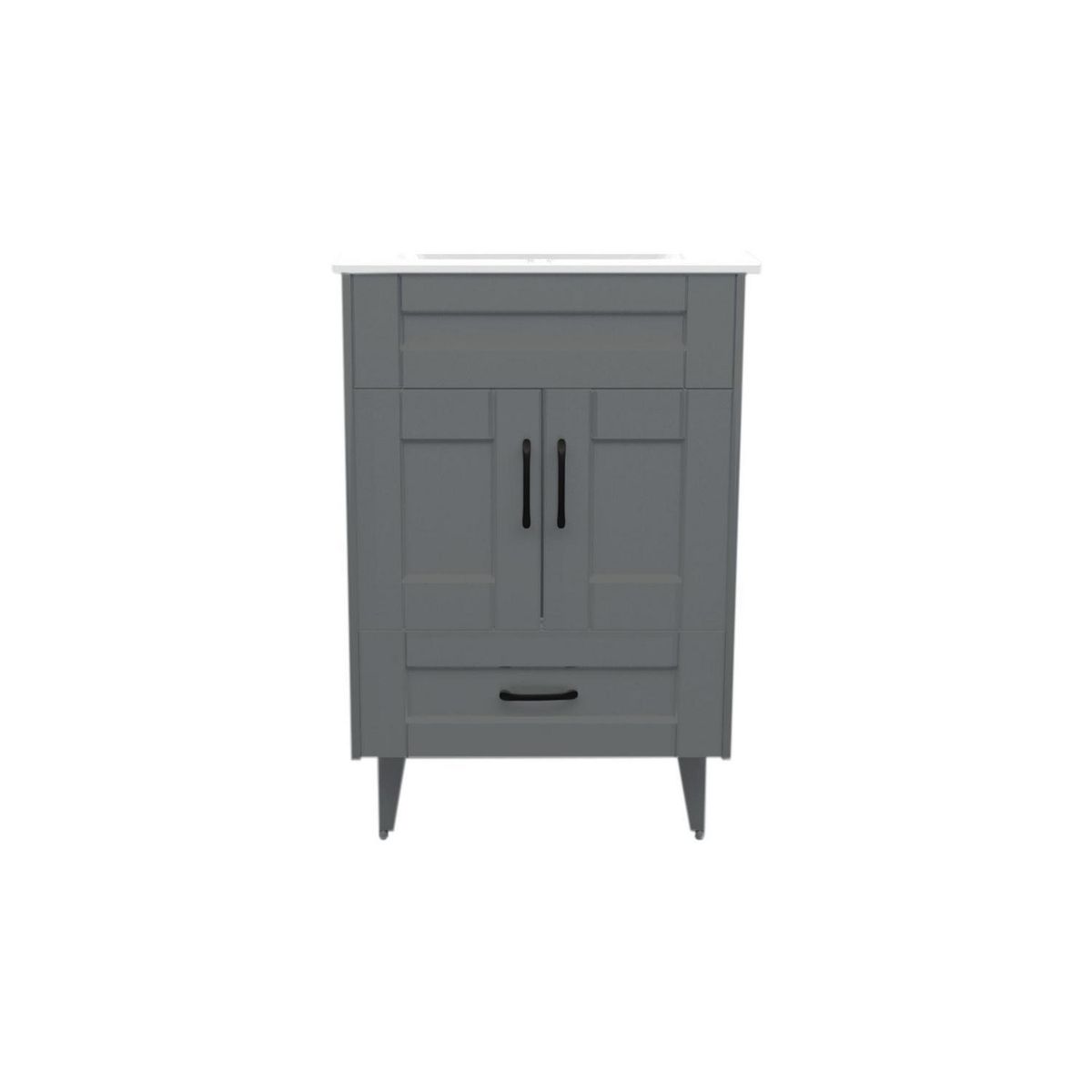 DOMSA - Kit mueble vanitorio Deluxe 50SK P gris 50 cm
