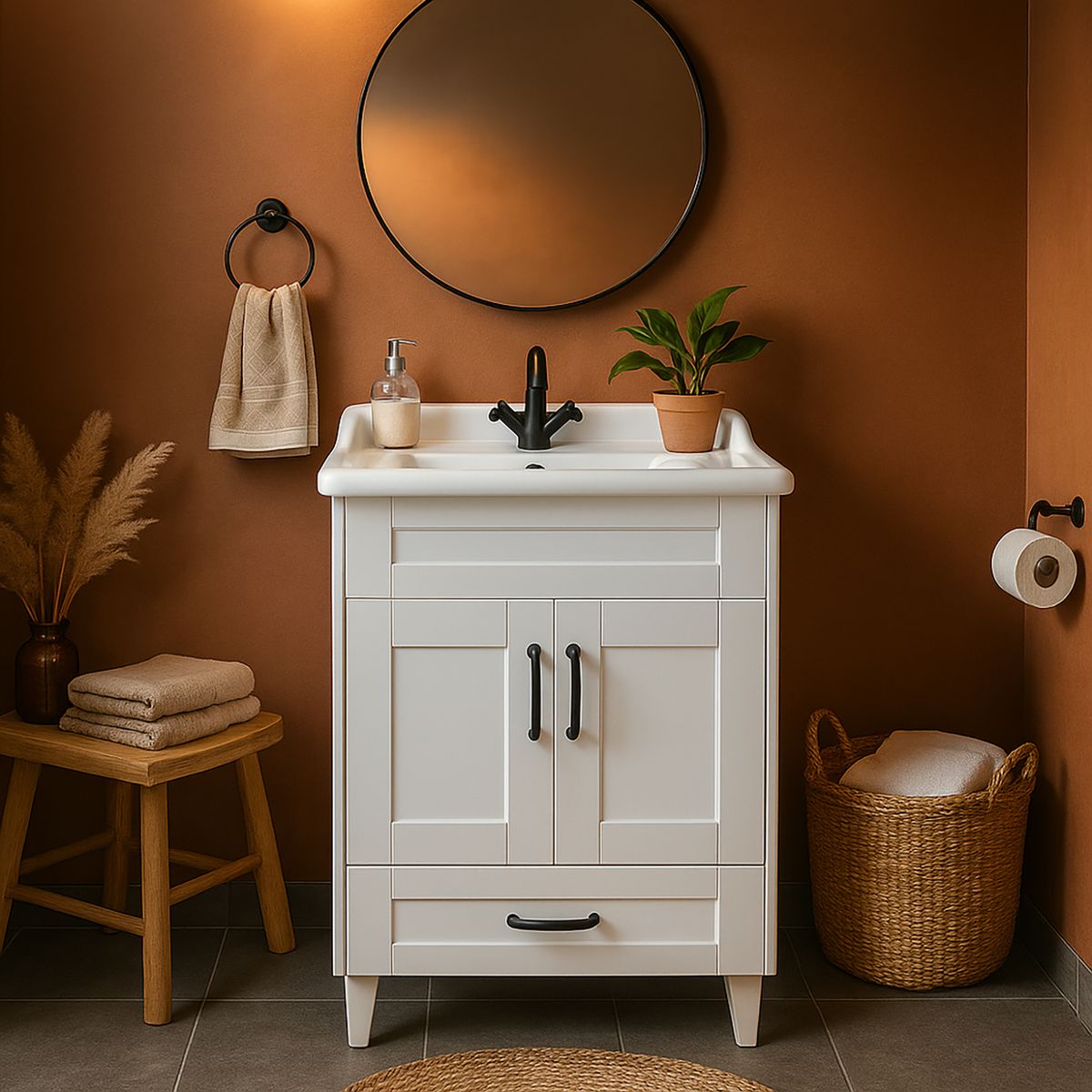 DOMSA - Kit mueble vanitorio Deluxe 50SK F Blanco 50 cm