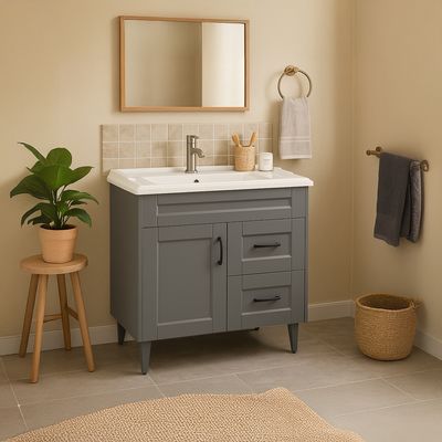 Imagen 2 del producto Kit mueble vanitorio Deluxe 80SK F gris 80 cm