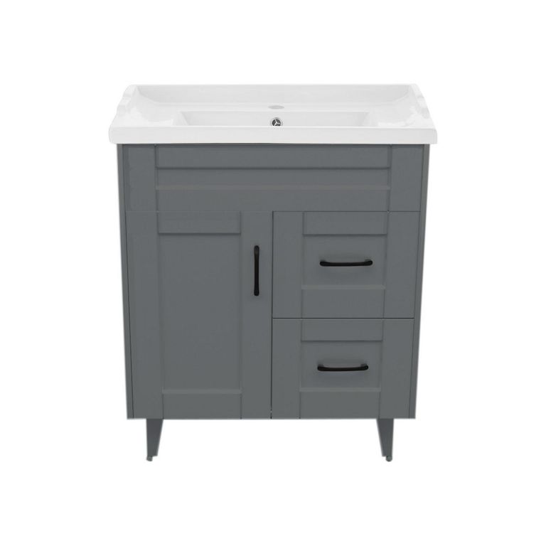 Kit mueble vanitorio Deluxe 70SK F gris 70 cm