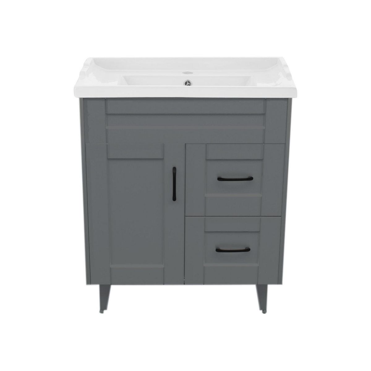 DOMSA - Kit mueble vanitorio Deluxe 70SK F gris 70 cm