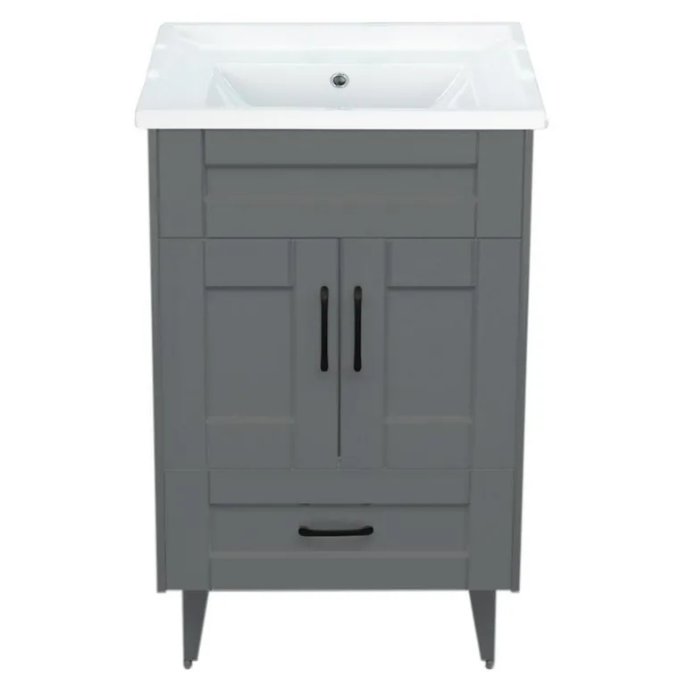 Kit mueble vanitorio Deluxe 50SK F gris 50 cm