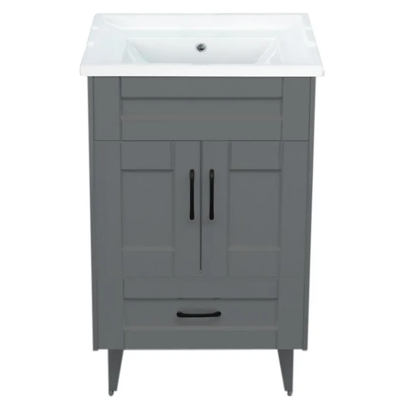 DOMSA - Kit mueble vanitorio Deluxe 50SK F gris 50 cm
