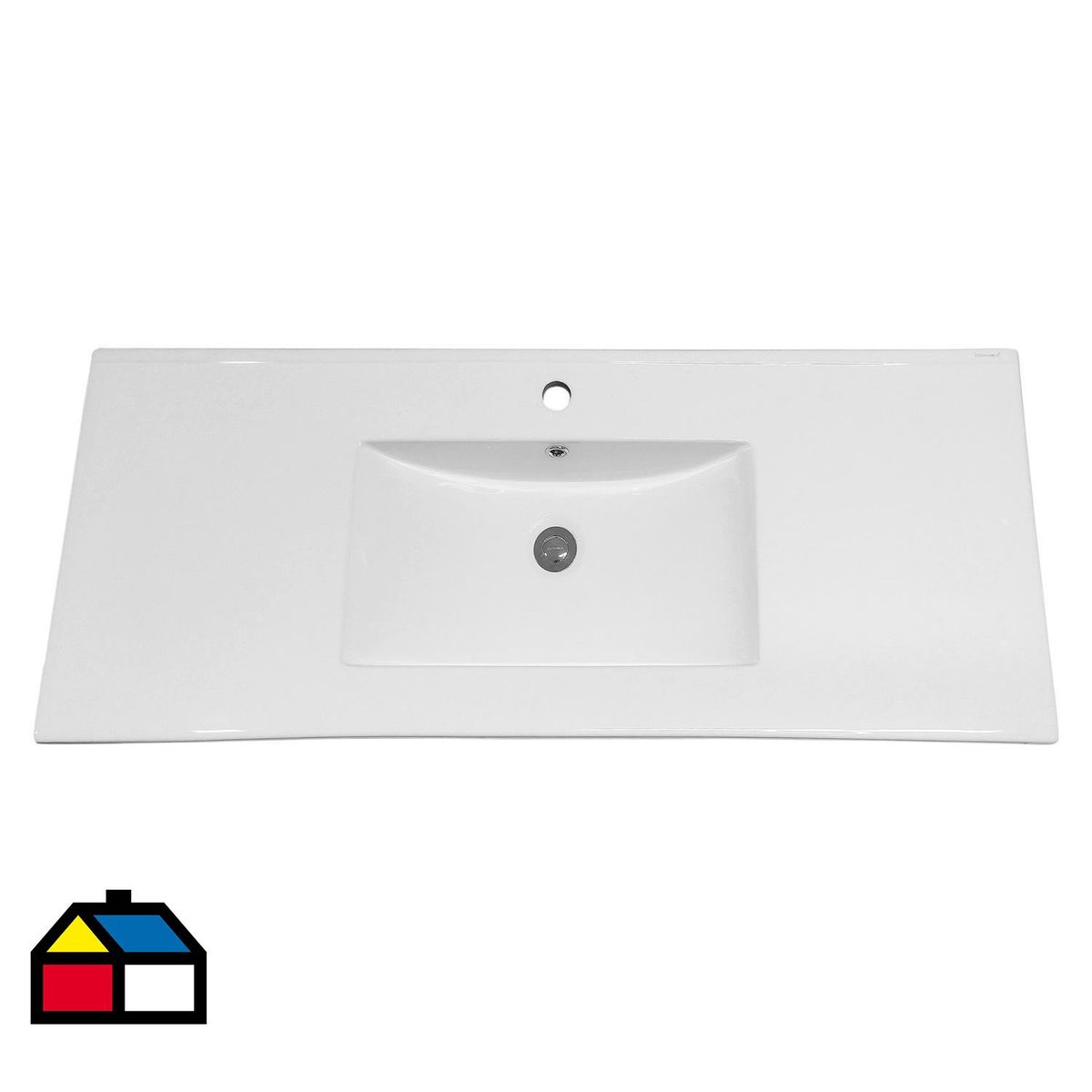 DOMSA - Cubierta Vanitorio Forma Rectangular Loza 100x19x47 cm Blanco