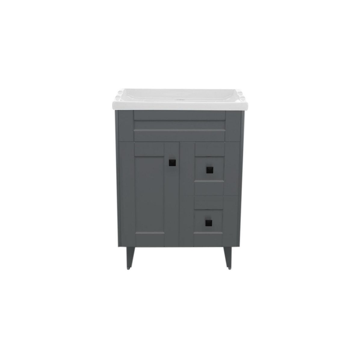 DOMSA - Kit mueble vanitorio Deluxe N60SK F gris 60 cm