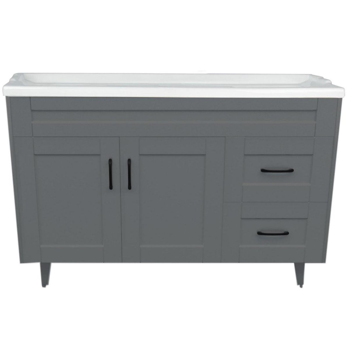 DOMSA - Kit mueble vanitorio Deluxe 120SK F gris 120 cm