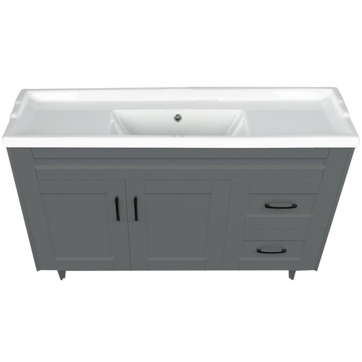 DOMSA - Kit mueble vanitorio Deluxe 120SK F gris 120 cm