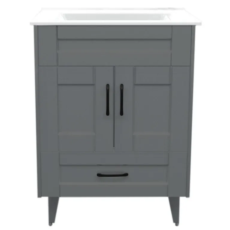 Kit mueble vanitorio Deluxe B60SK P gris 60 cm