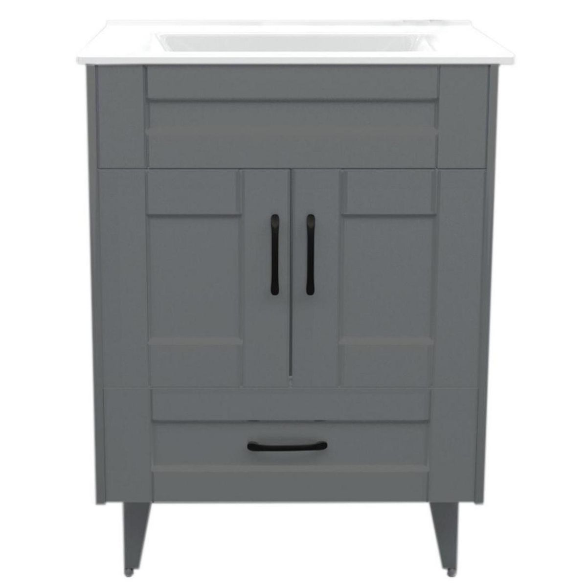 DOMSA - Kit mueble vanitorio Deluxe B60SK P gris 60 cm