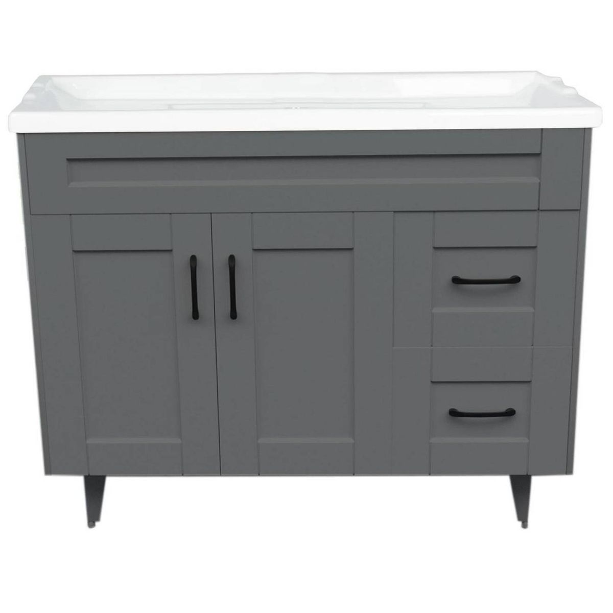 DOMSA - Kit mueble vanitorio Deluxe 100SK F gris 100 cm