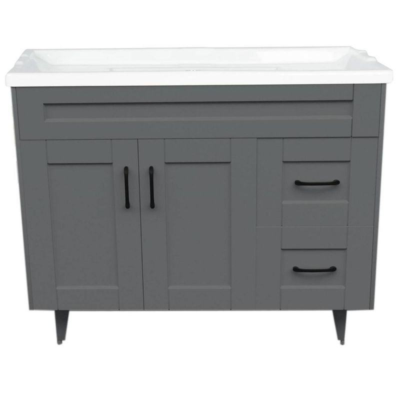 DOMSA - Kit mueble vanitorio Deluxe 100SK F gris 100 cm