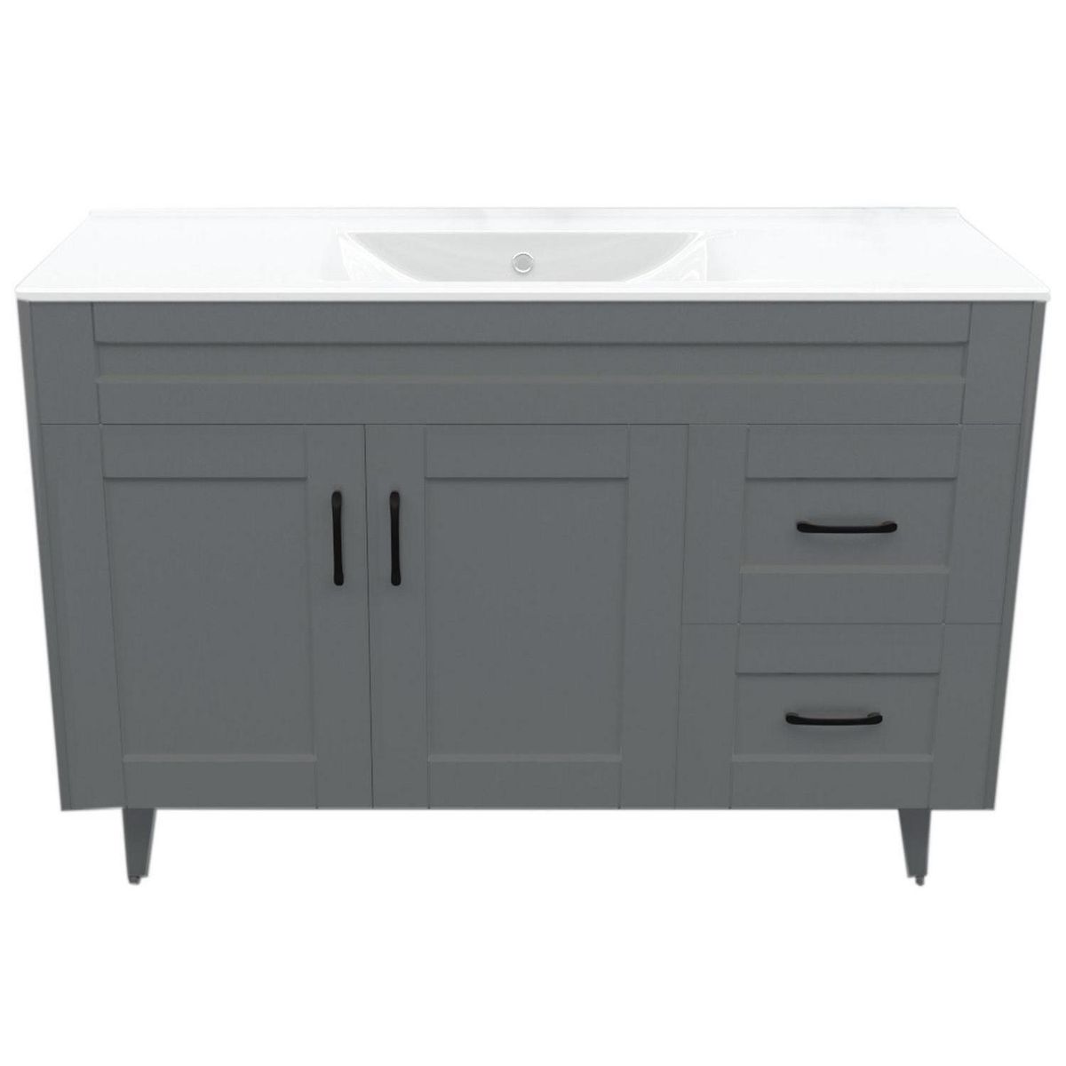 DOMSA - Kit mueble vanitorio Deluxe 120SK P gris 120 cm