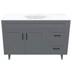 DOMSA - Kit mueble vanitorio Deluxe 120SK P gris 120 cm