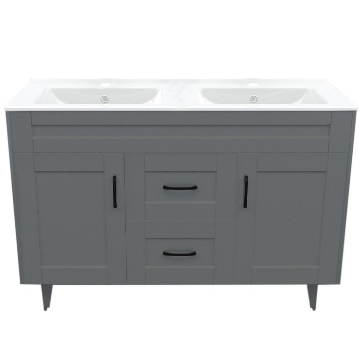 DOMSA - Kit mueble vanitorio Deluxe D120SK P gris 120 cm