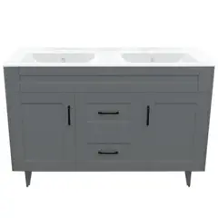 DOMSA - Kit mueble vanitorio Deluxe D120SK P gris 120 cm