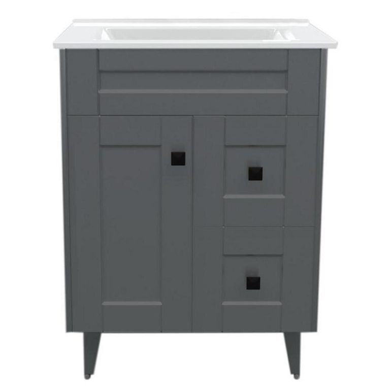 Kit mueble vanitorio Deluxe N60SK P gris 60 cm