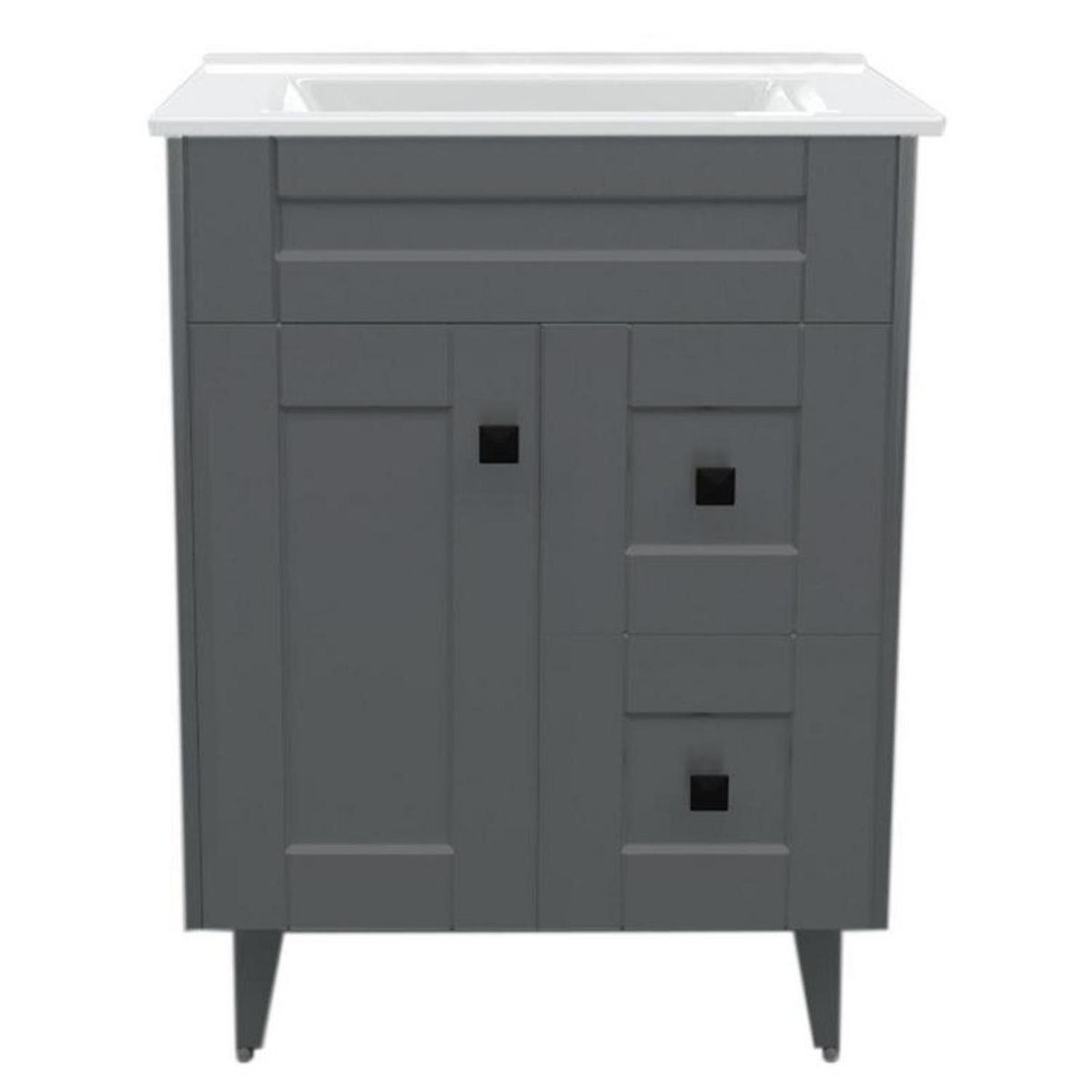 DOMSA - Kit mueble vanitorio Deluxe N60SK P gris 60 cm