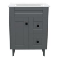 Kit mueble vanitorio Deluxe N60SK P gris 60 cm