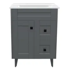 DOMSA - Kit mueble vanitorio Deluxe N60SK P gris 60 cm