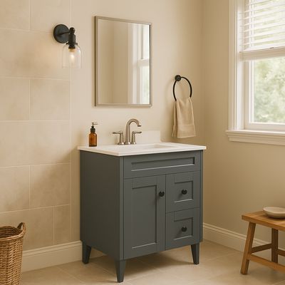 Imagen 2 del producto Kit mueble vanitorio Deluxe N60SK P gris 60 cm