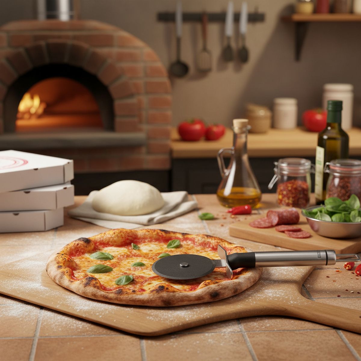 LEIFHEIT - Cortador de Pizza Leifheit Inoxidable con Rueda