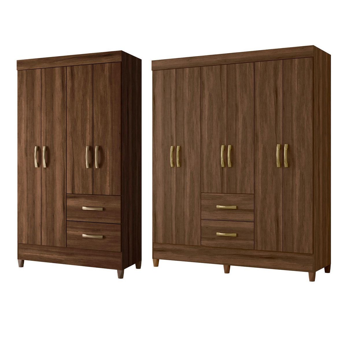 VEKKAHOME - Combo mobi 4p+6p 147x47x181 cm café