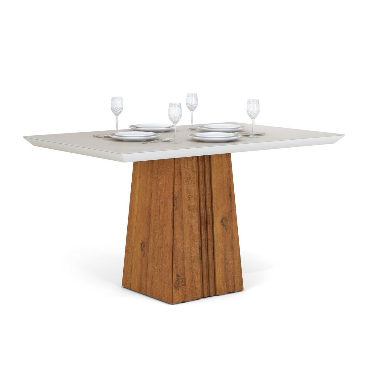 VEKKAHOME - Mesa Italia aurea 120x90x79 cm café