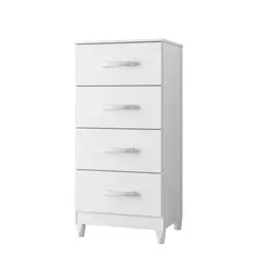 VEKKAHOME - Cómoda 4 Cajón(es) Mobi 50x105x40 cm Blanco