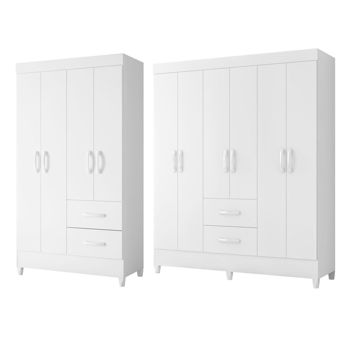VEKKAHOME - Combo mobi 4p+6p 147x47x181 cm blanco