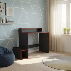 VEKKAHOME - Escritorio Grafo Gris 115.5x90x54 cm