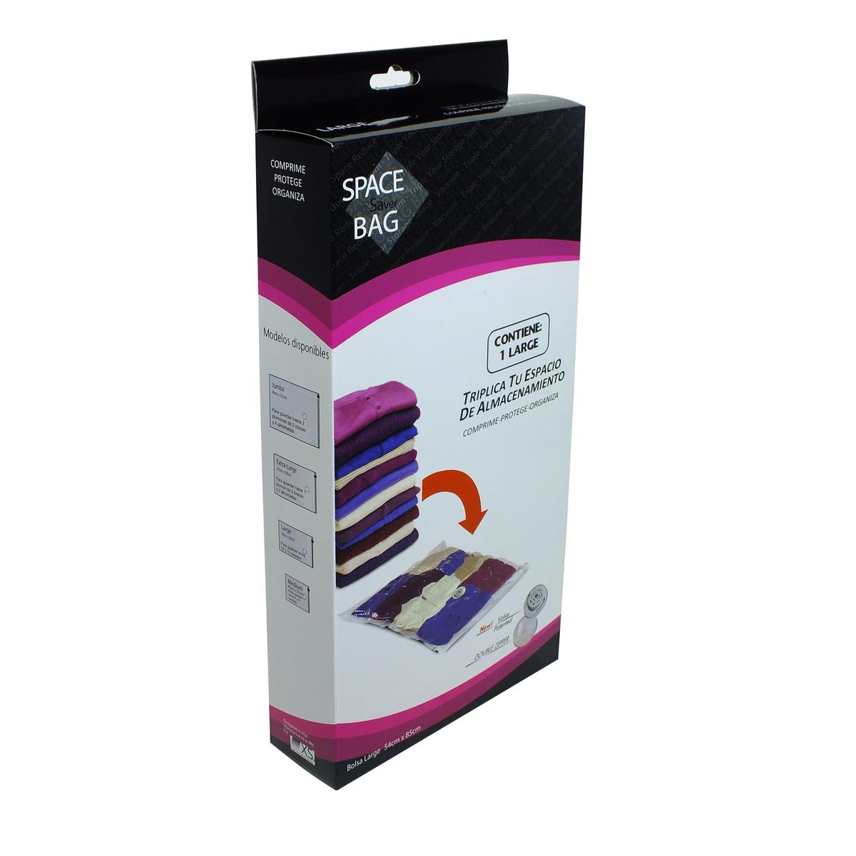 SPACE BAG - Bolsa Almacenaje al Vacío 50x50x60 cm Transparente