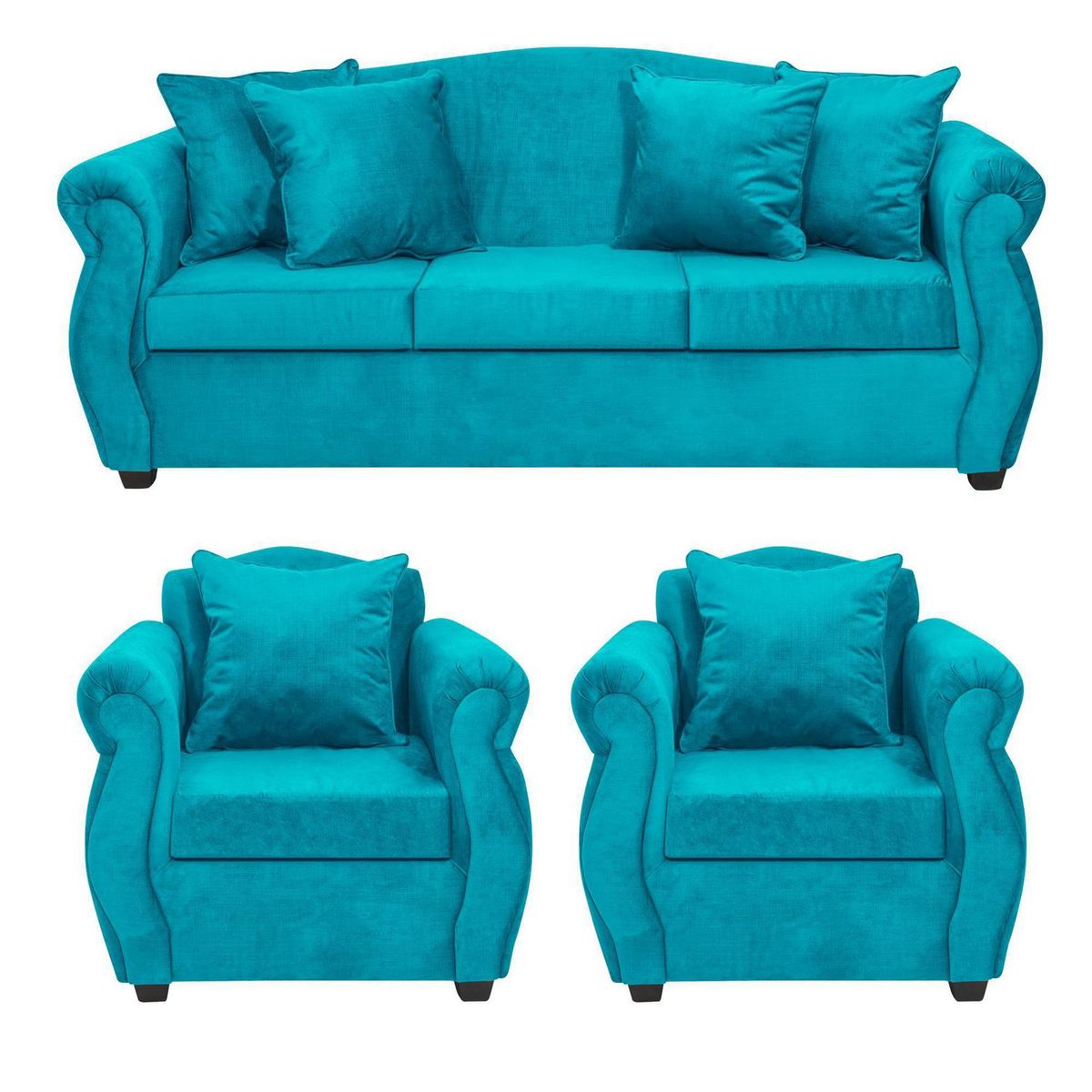 INTERMUEBLES - Living 3 cuerpos Violeta 210x93x83 cm Calipso