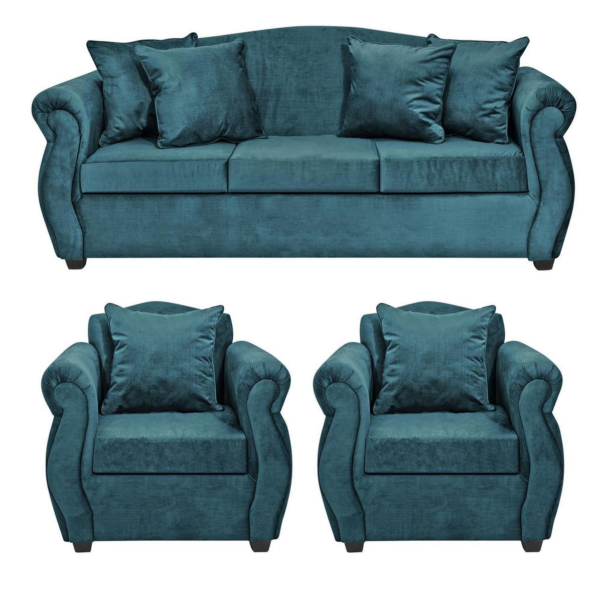 INTERMUEBLES - Living 5 cuerpos Violeta 210x93x83 cm Petroleo