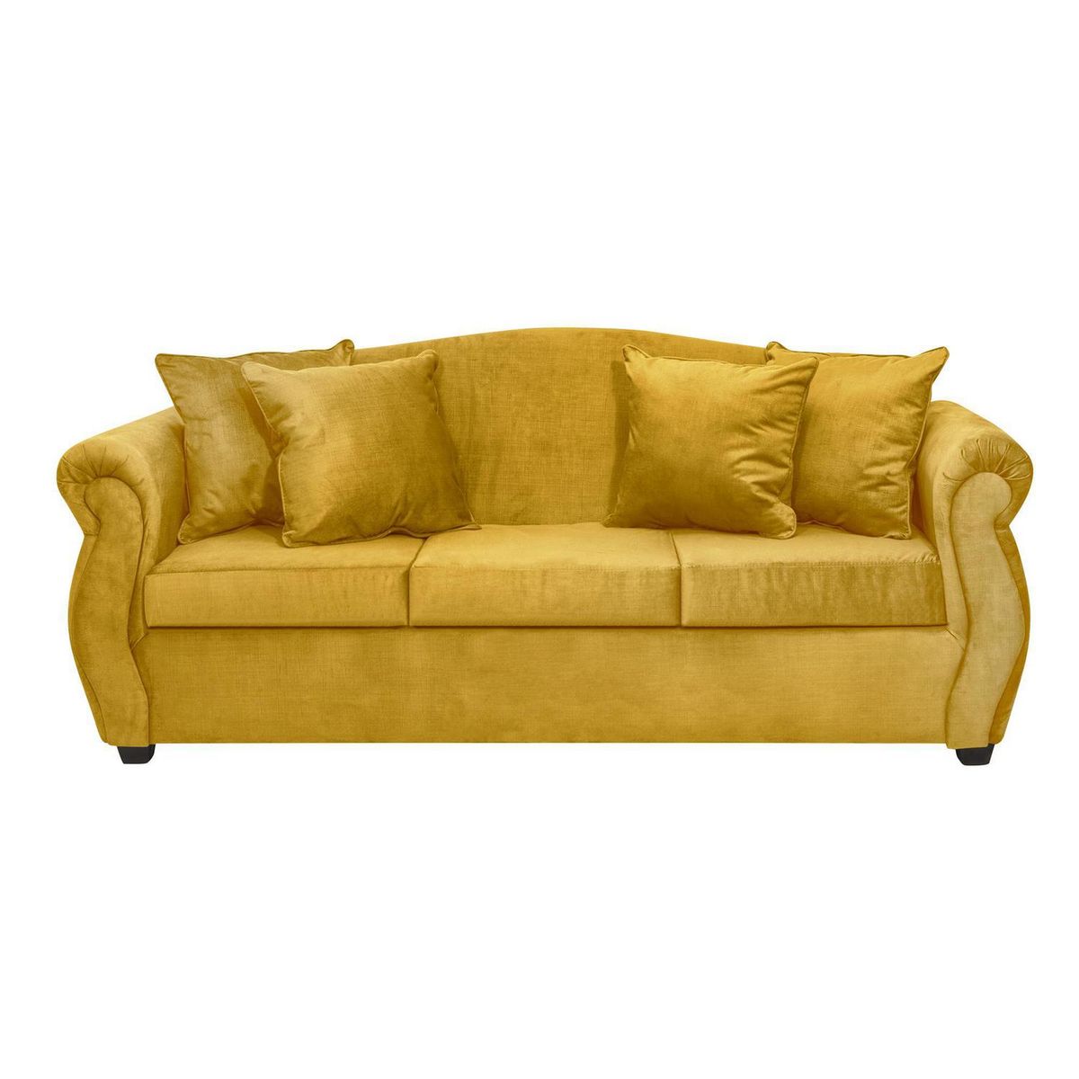 INTERMUEBLES - Living 5 cuerpos Violeta 210x93x83 cm Mostaza