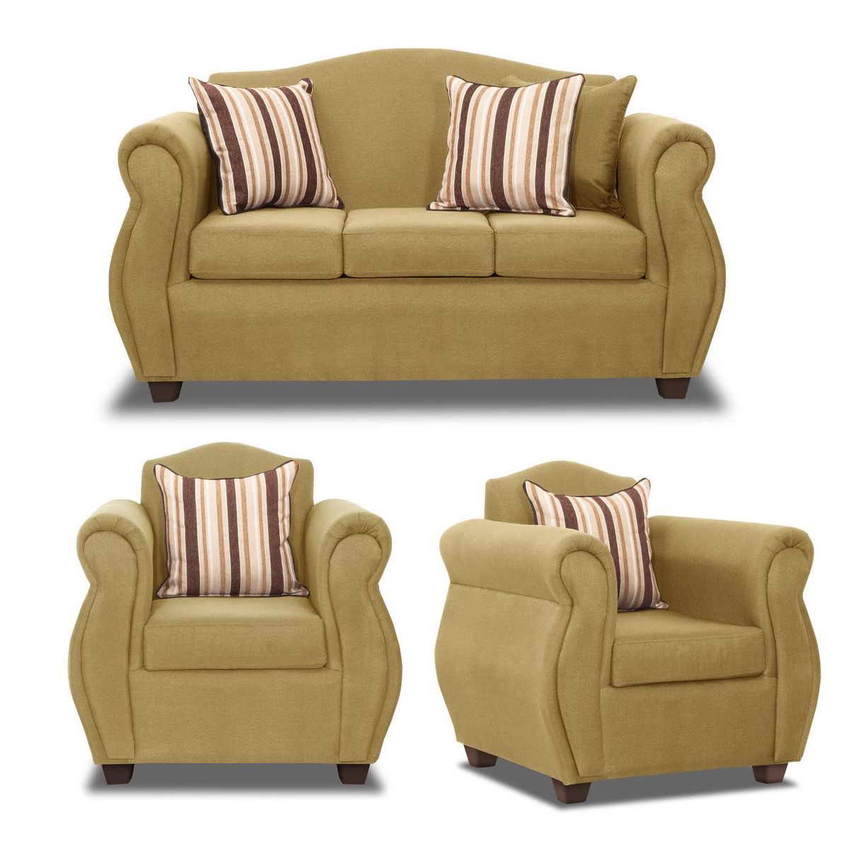 INTERMUEBLES - Living 5 cuerpos Violeta 157x93x83 cm Café
