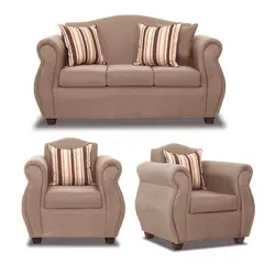 INTERMUEBLES - Living 5 cuerpos Violeta 157x93x83 cm Beige
