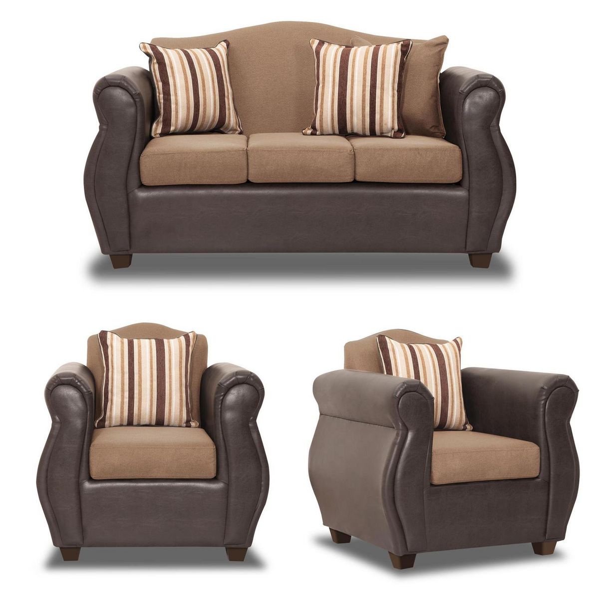 INTERMUEBLES - Living 5 cuerpos Violeta 157x93x83 cm Beige