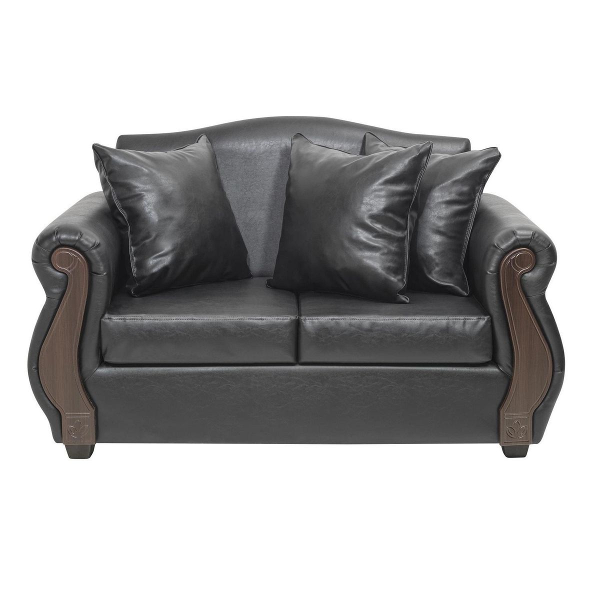 INTERMUEBLES - Living 4 cuerpos New Bugambilia 150x93x83 cm Negro