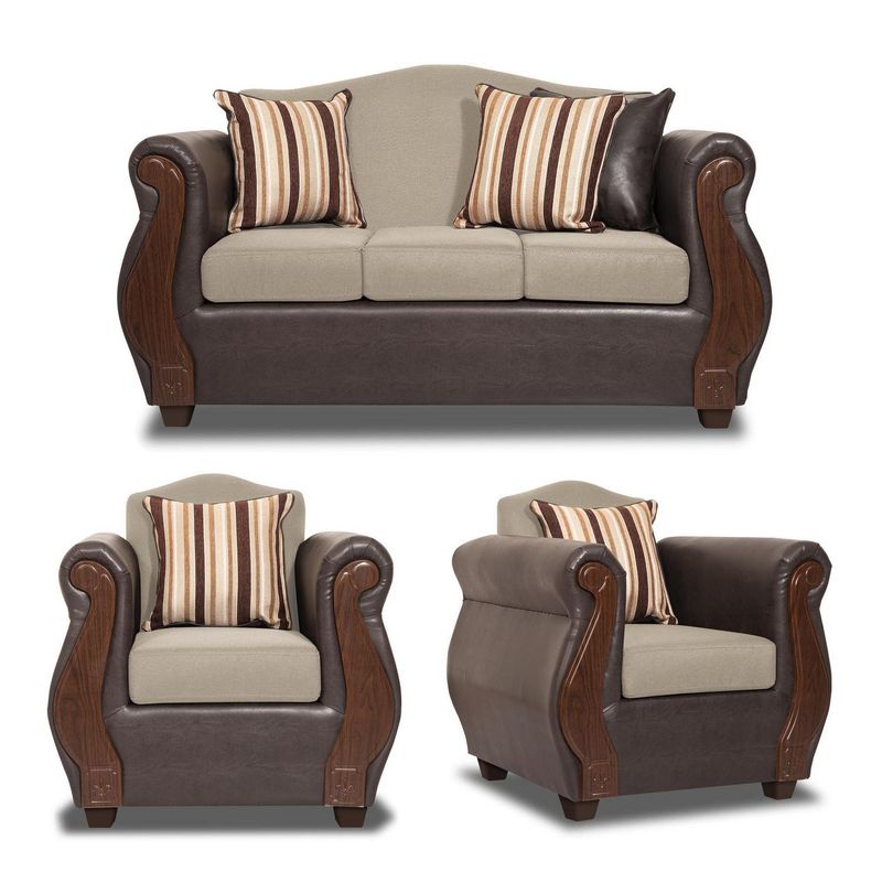 INNOVAMUEBLES - Living 5 cuerpos New Bugambilia 157x93x83 cm Beige