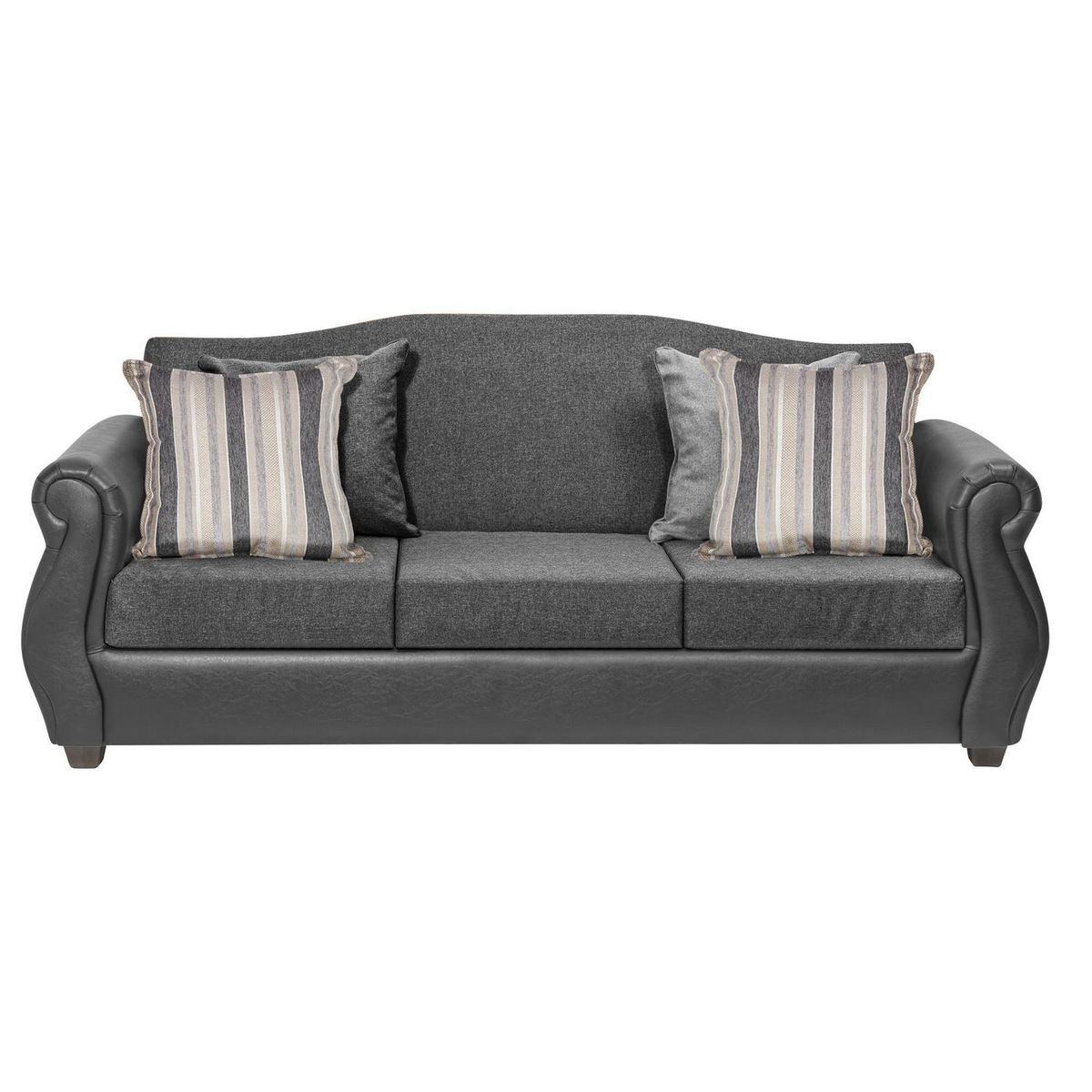 INTERMUEBLES - Living 5 cuerpos Violeta 210x93x83 cm Gris