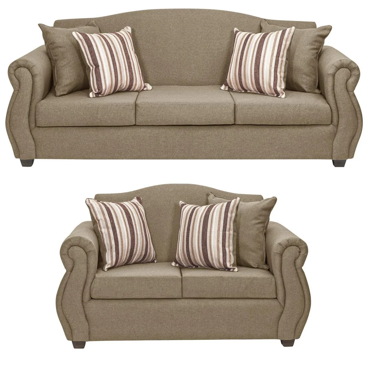 INTERMUEBLES - Living 5 cuerpos Violeta 210x93x83 cm Beige