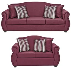 INTERMUEBLES - Living 5 cuerpos Violeta 210x93x83 cm Burdeo
