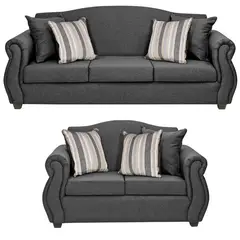 INTERMUEBLES - Living 5 cuerpos Violeta 210x93x83 cm Gris
