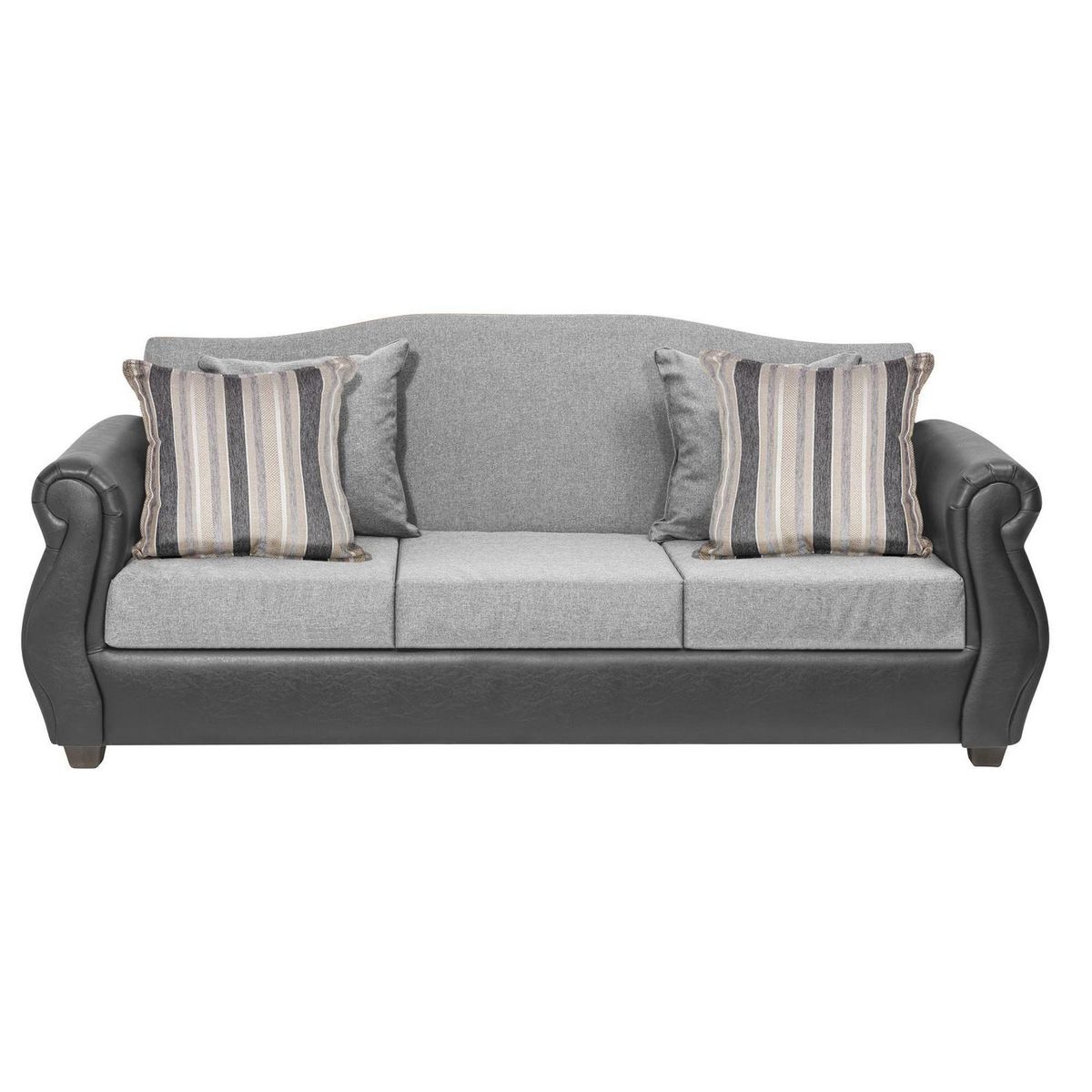 INTERMUEBLES - Living 3 cuerpos Violeta 210x93x83 cm Gris Claro