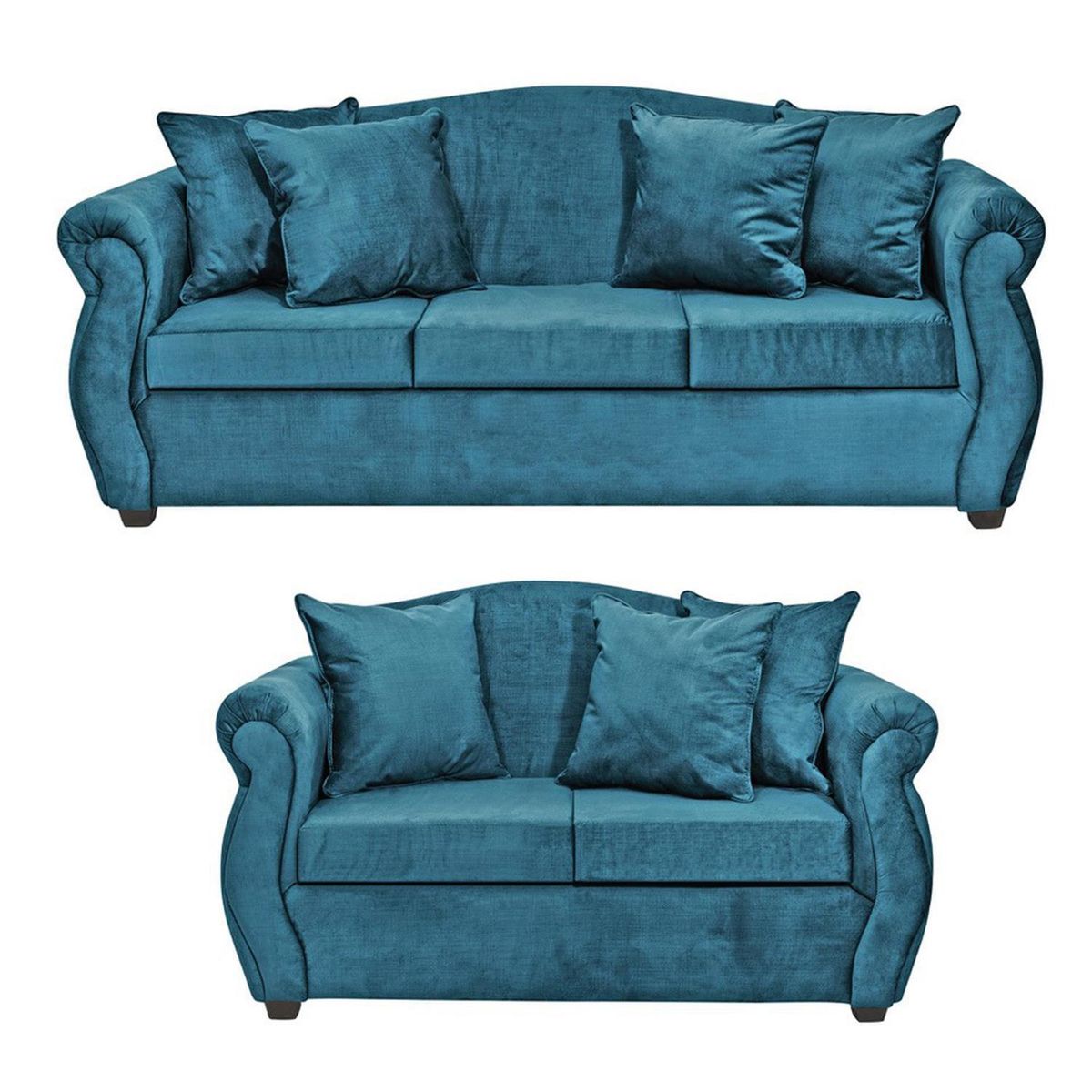 INTERMUEBLES - Living 5 cuerpos Violeta 210x93x83 cm Azul