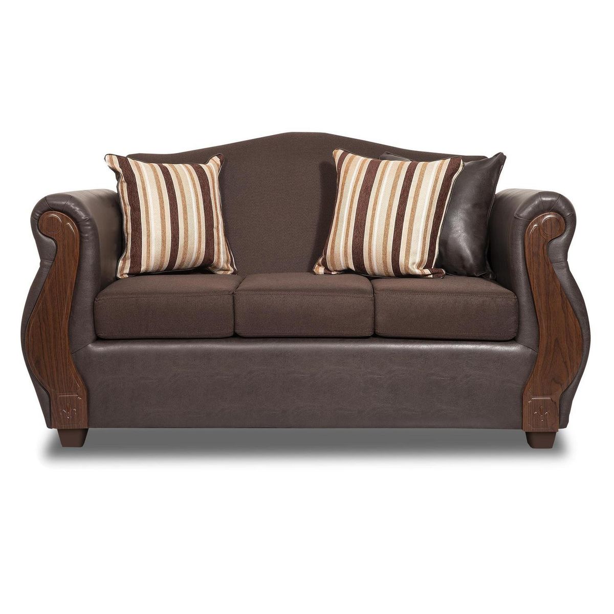 INTERMUEBLES - Living 3 cuerpos New Bugambilia 157x93x83 cm Chocolate