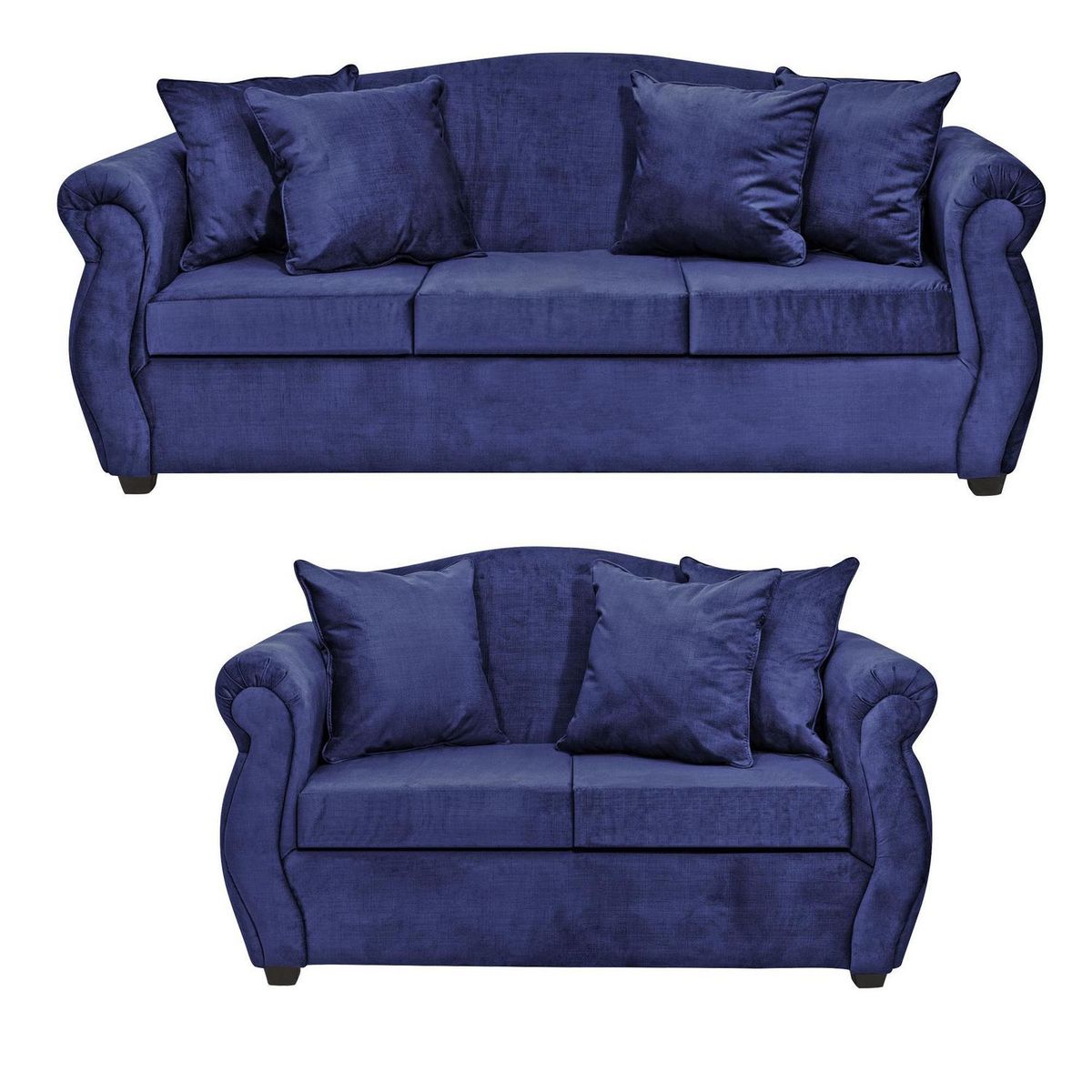 INTERMUEBLES - Living 3 cuerpos Violeta 210x93x83 cm Azul
